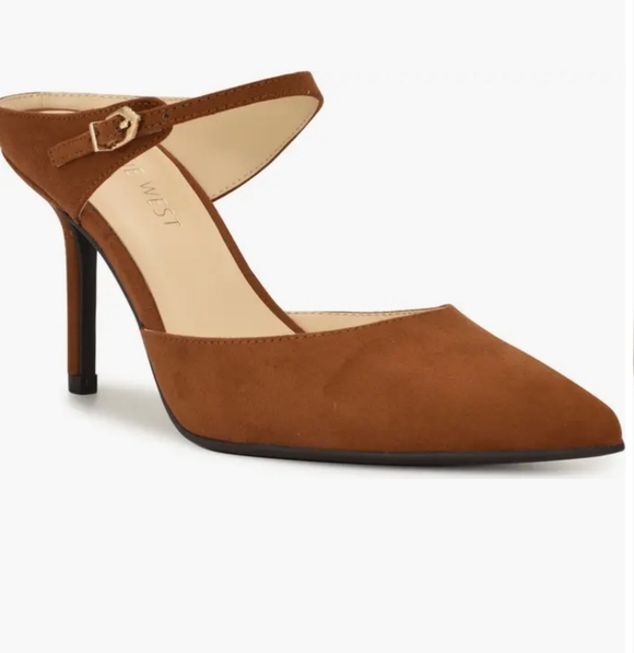 Nine West Shoes - Nine West Tan Slip In Heels. Sz 11M New